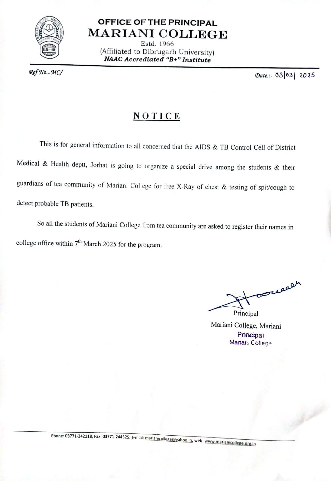 special camp notice